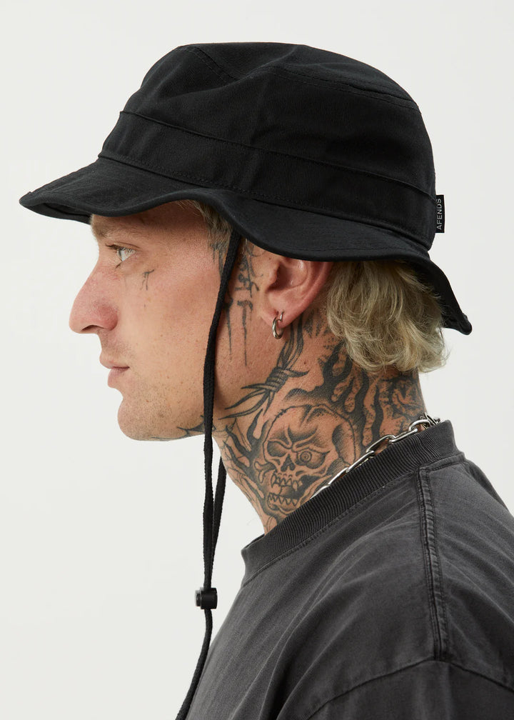 Afends Flame Bucket Hat - Black