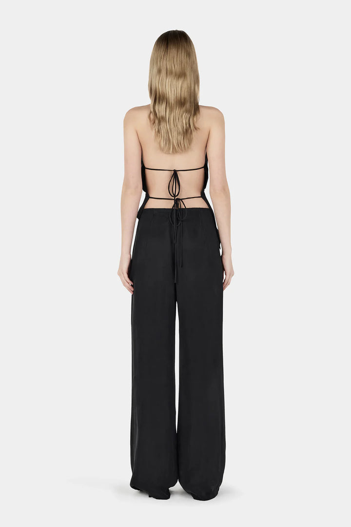 Ownley Iris Halter Top - Black