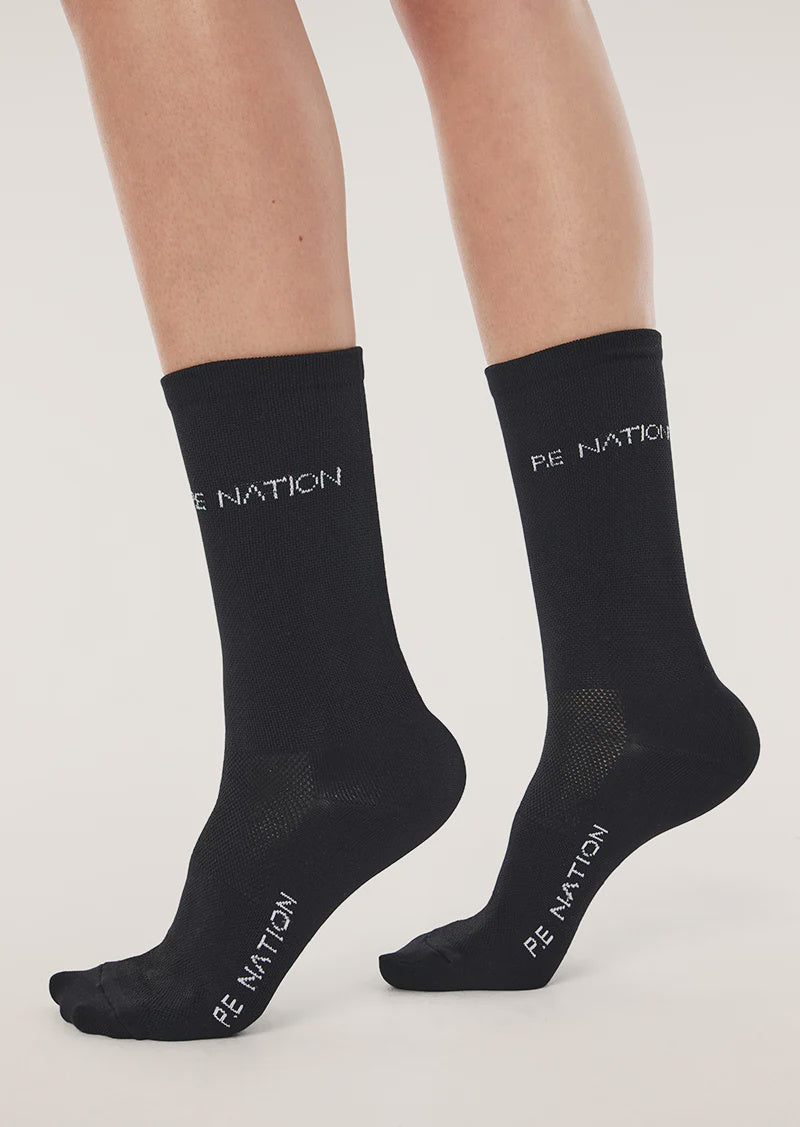 P.E Nation Aero Running Sock - Black