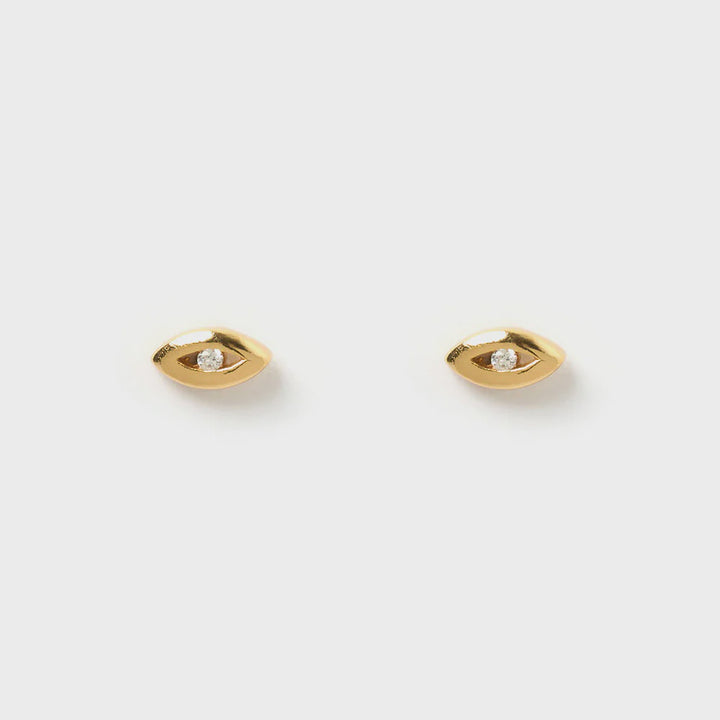 Arms Of Eve Amulet Gold Studs