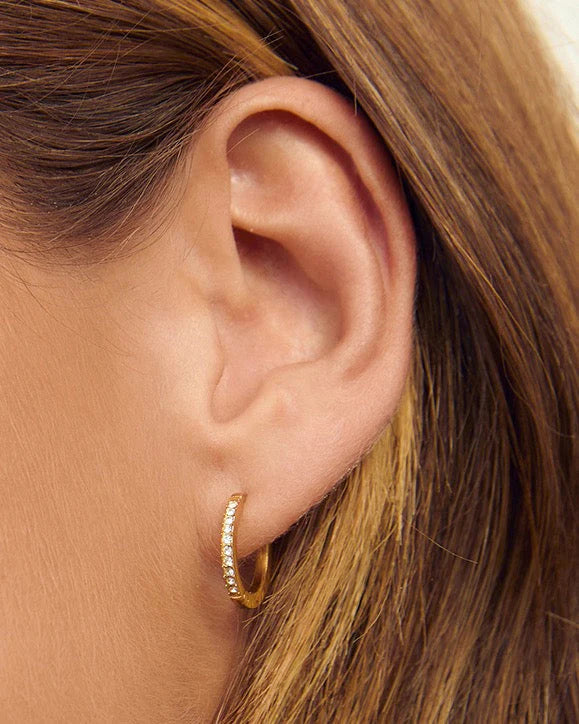 Arms Of Eve Imogen Gold Huggie Earrings