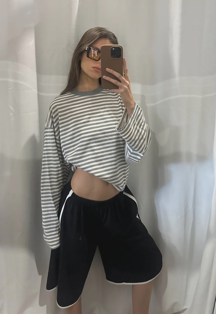 Lioness Bloom Long Sleeve - Ash Stripe