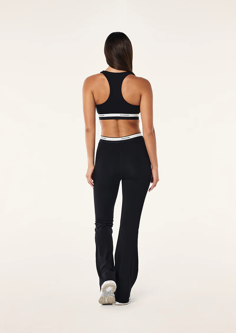 P.E Nation Avant Flare Legging - Black/Whisper White