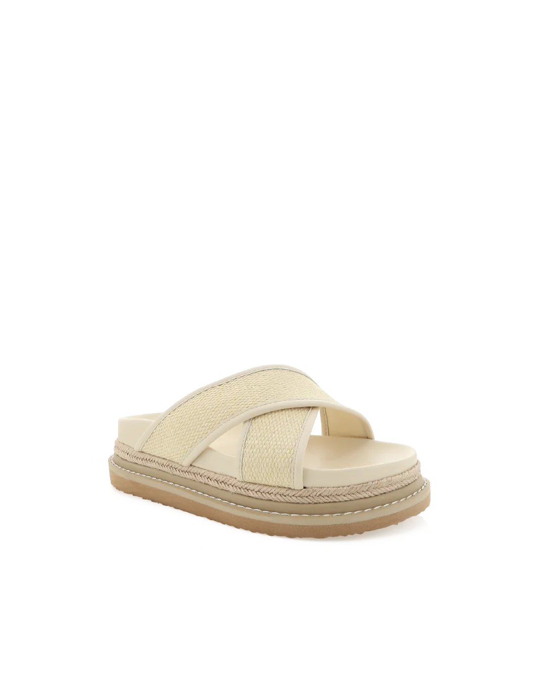 Billini Aysha Slide - Cream Raffia