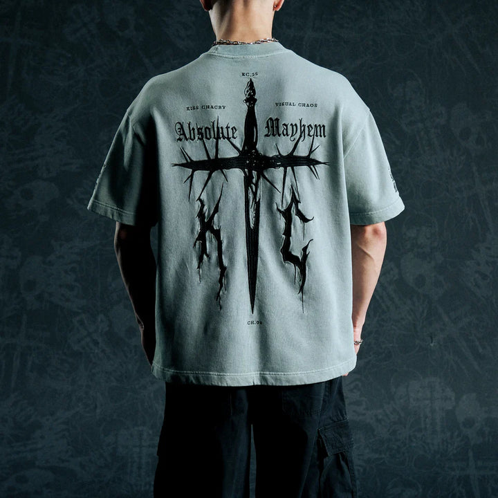 Kiss Chacey Absolute Loopback Street Tee - Pigment Limestone