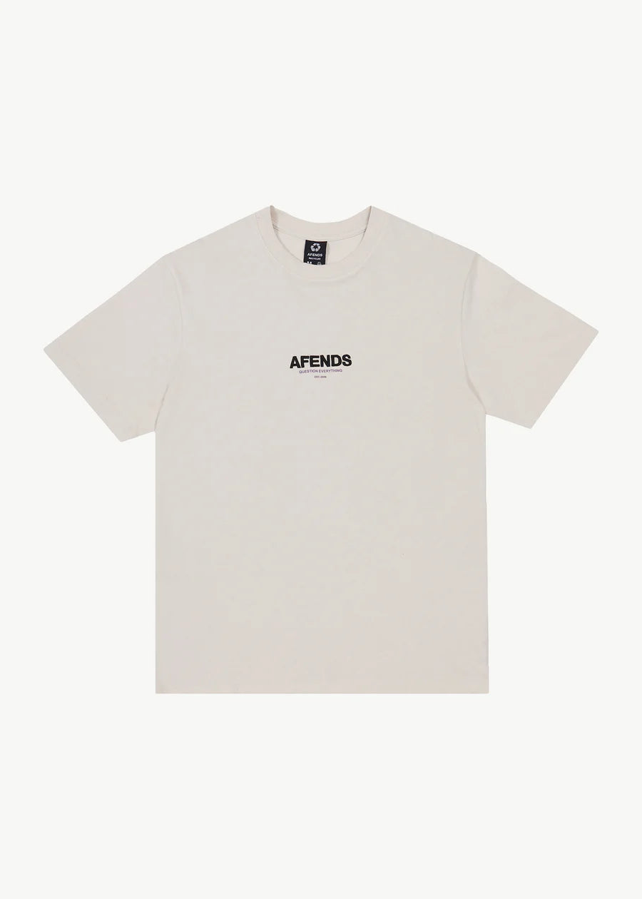Afends Vinyl Recycled Retro Fit Tee - Moonbeam