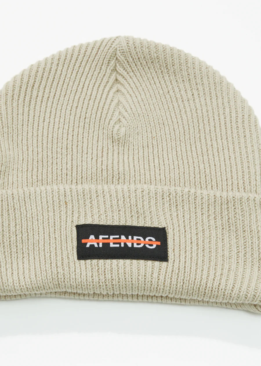 Liquid Recycled Ribbed Beanie - Cement
