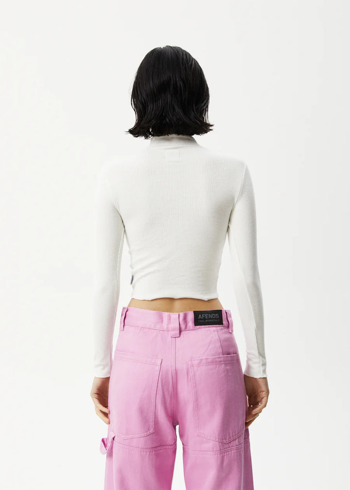 Iconic Hemp Ribbed Long Sleeve Top - Off White