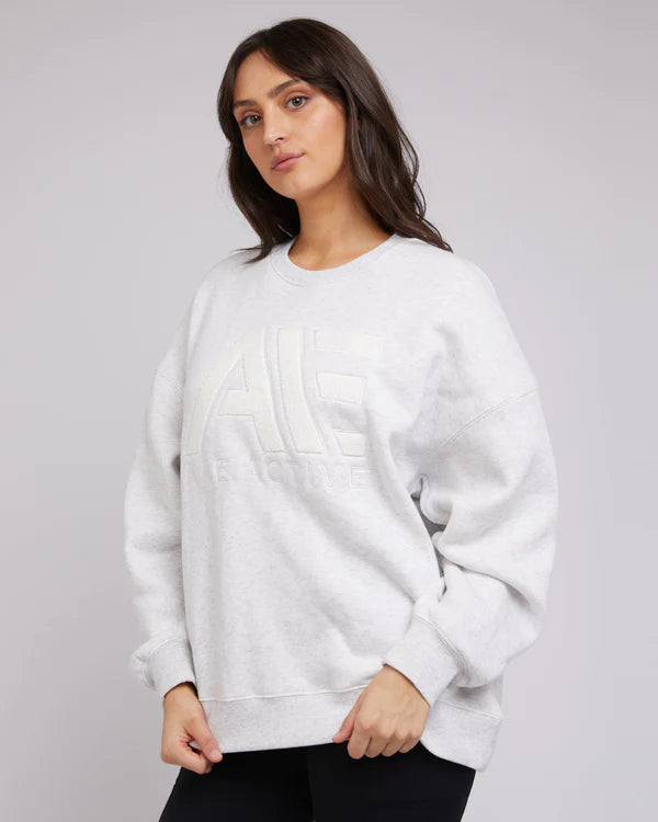 All About Eve Base Active Crew- Snow Marle