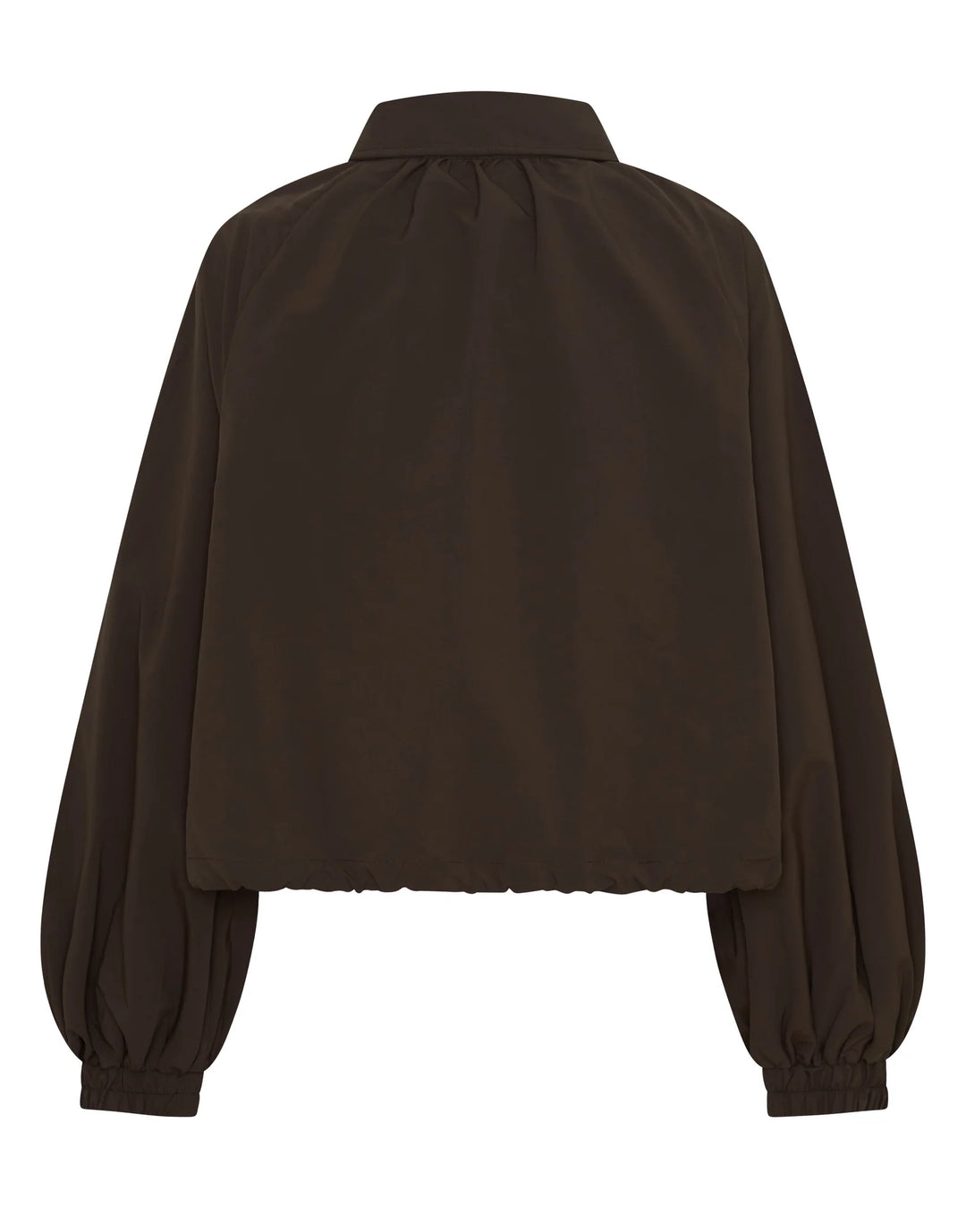 Ssaint Balloon Zip Windbreaker - Brown/Cream