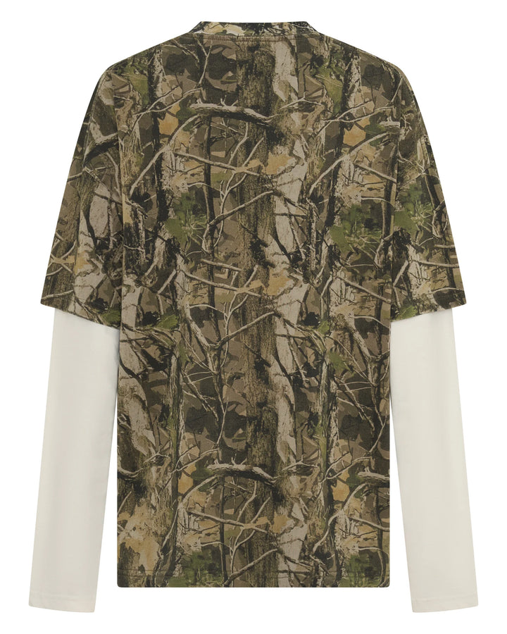 Ssaint Boxy Layered Tee - Vintage Camo