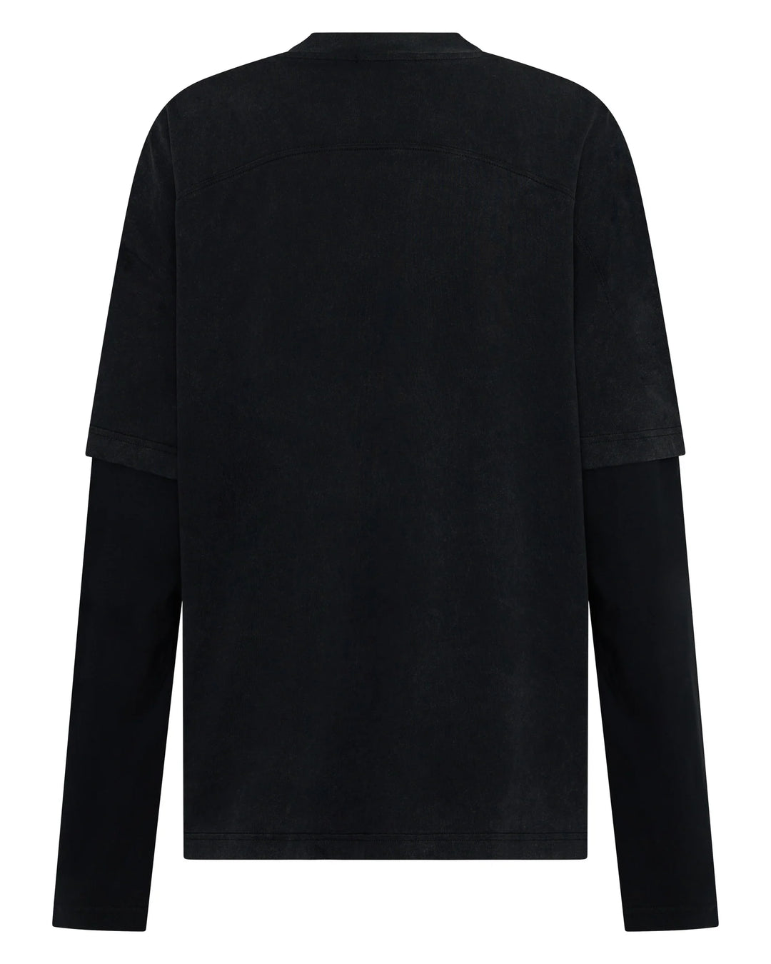Ssaint Boxy Layered Tee - Vintage Washed Black