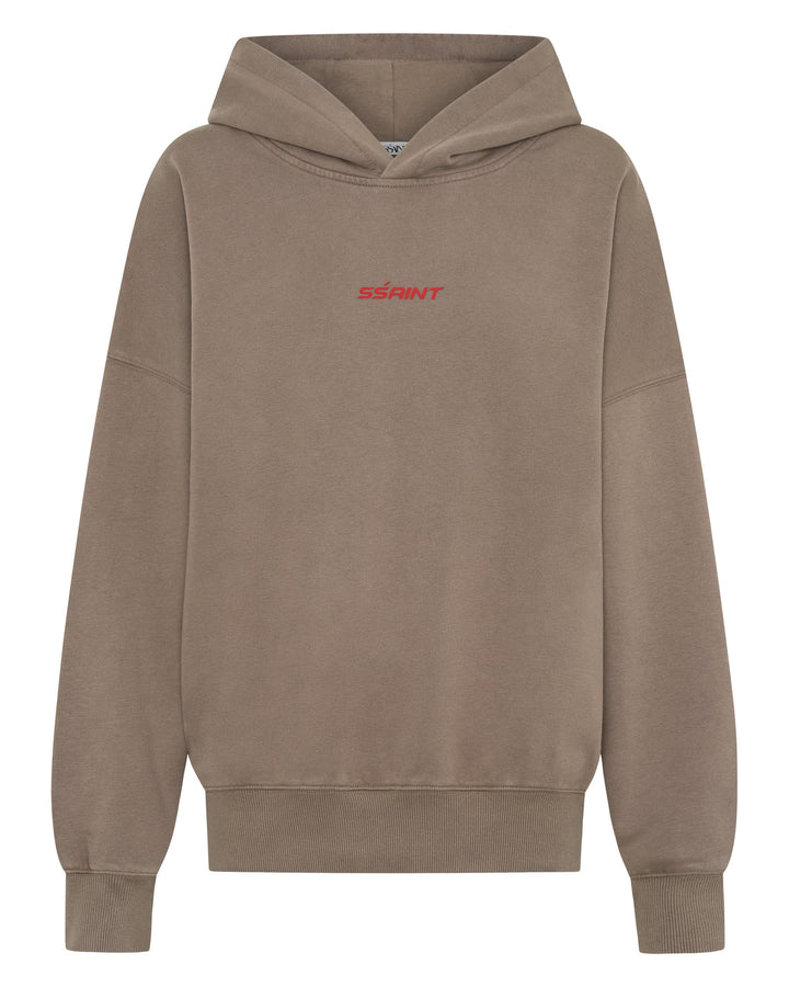 Ssaint Hoodie Acid Wash Jumper - Beige