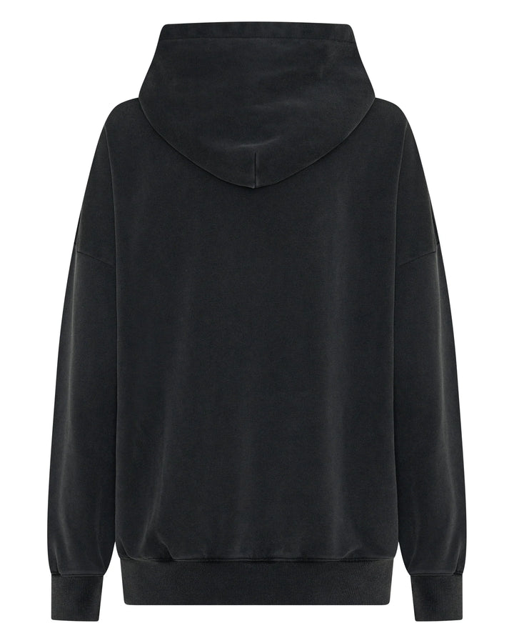 Ssaint Logo Acid Wash Hoodie -Charcoal