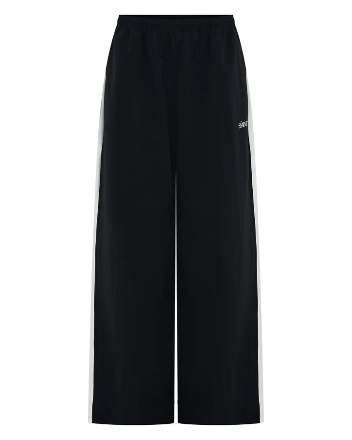Ssaint Windbreaker Loose Pants - Black