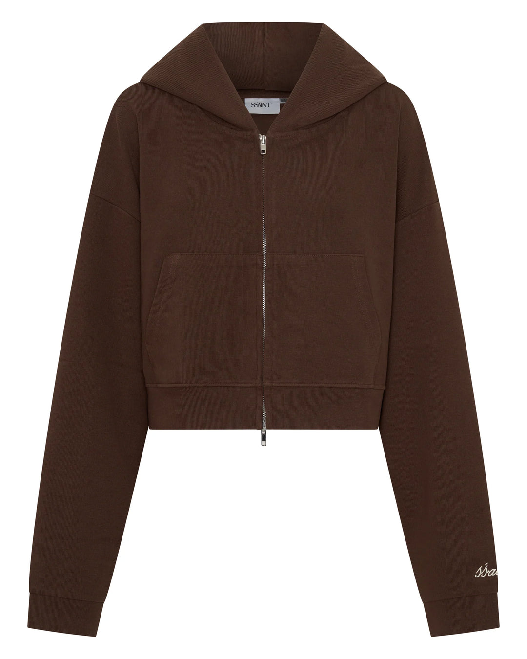 SSAINT Cropped Hoodie - Blue/Brown