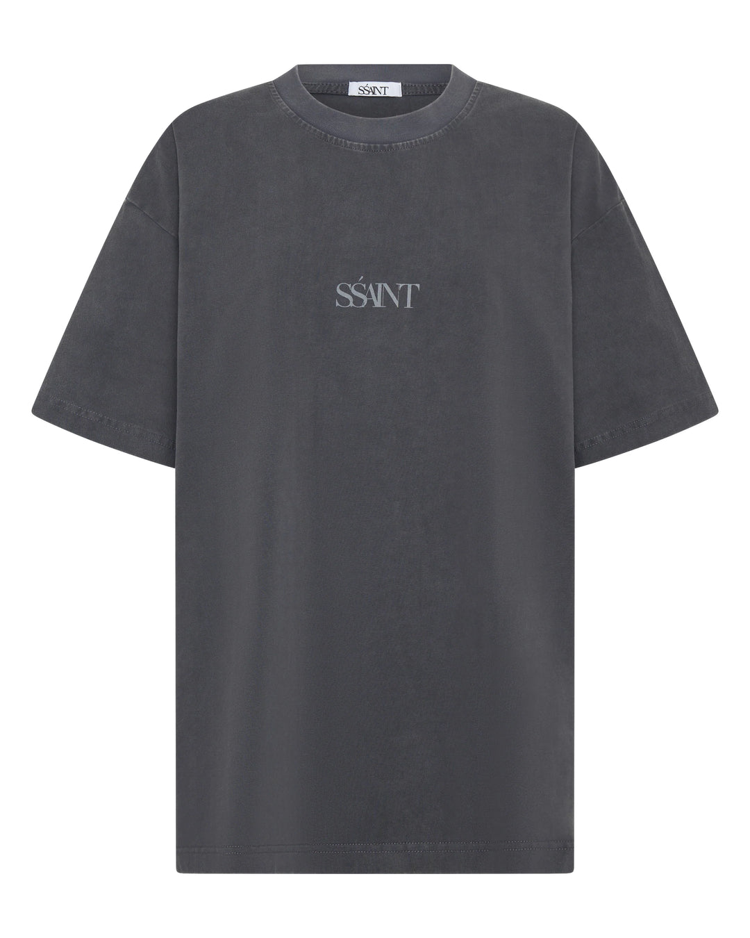 SŚAINT No Vacancy Tee - Acid Wash Charcoal