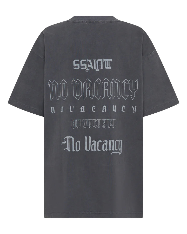 SŚAINT No Vacancy Tee - Acid Wash Charcoal