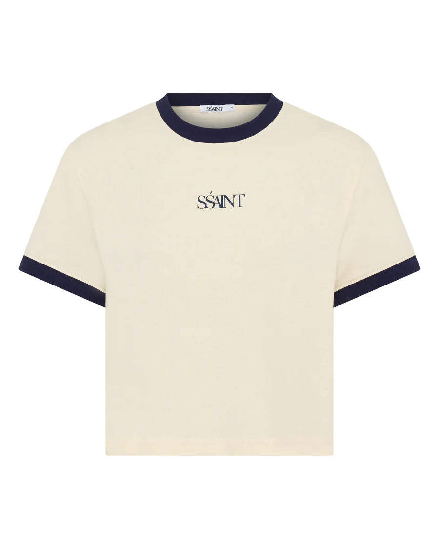 SŚAINT Logo Baby Tee- Cream