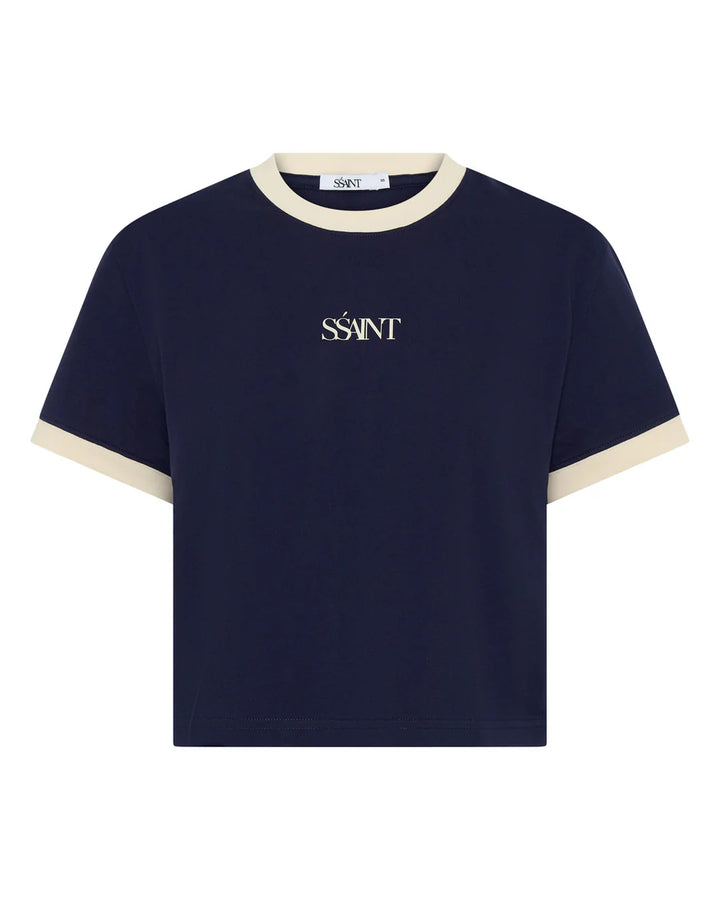 SŚAINT Logo Baby Tee- Navy