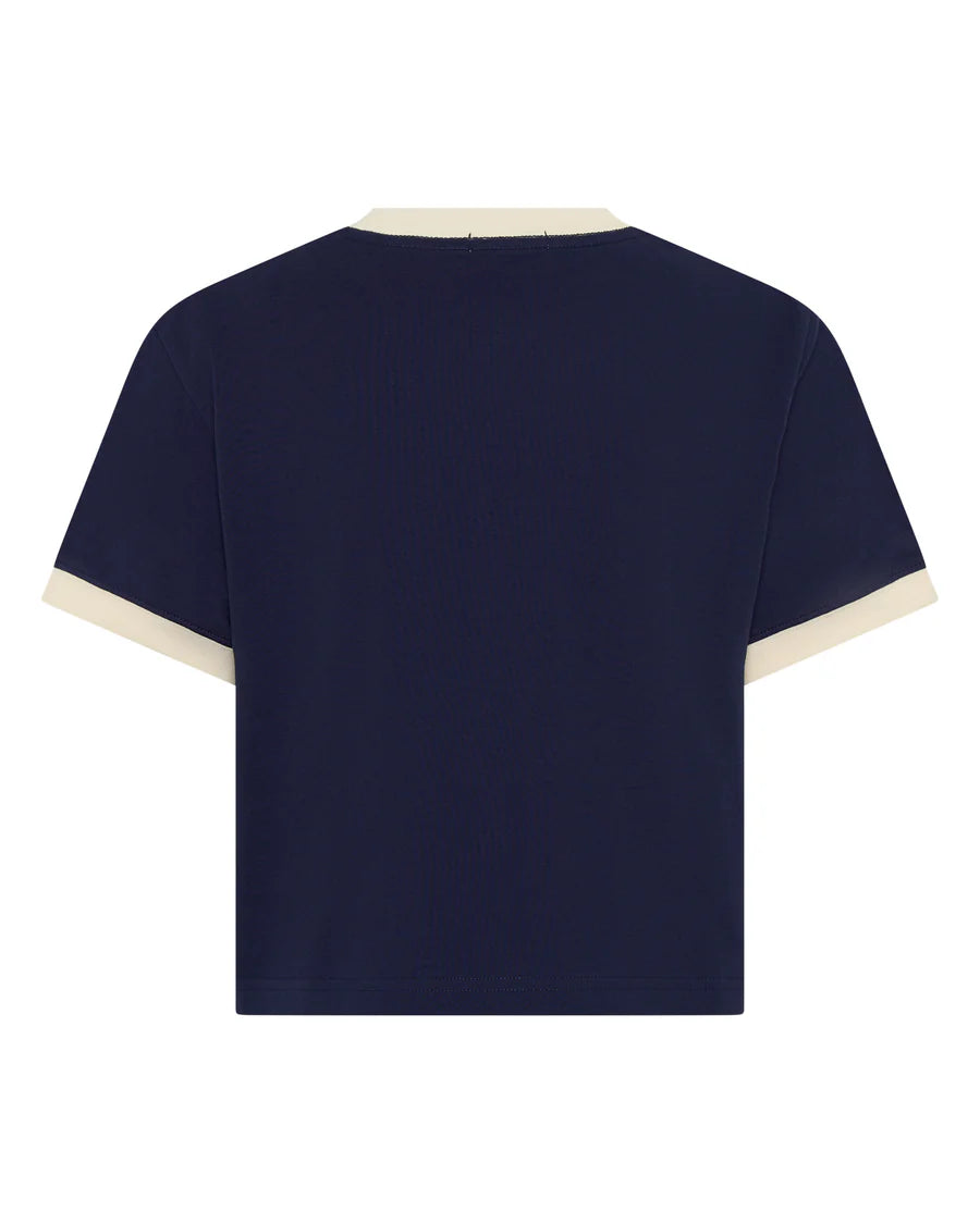 SŚAINT Logo Baby Tee- Navy