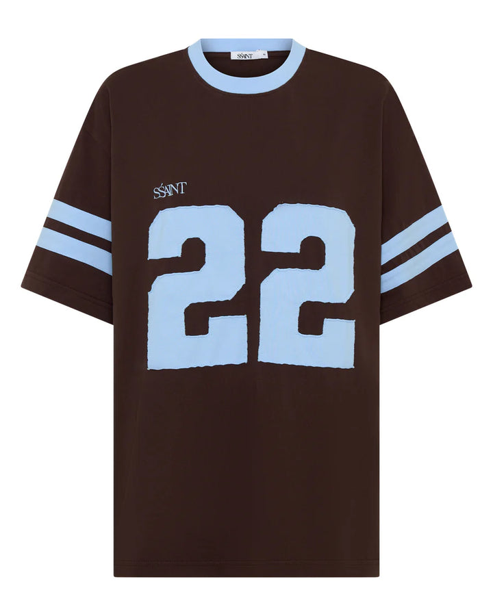 SŚAINT 22 Motion Tee - Espresso/Powder Blue