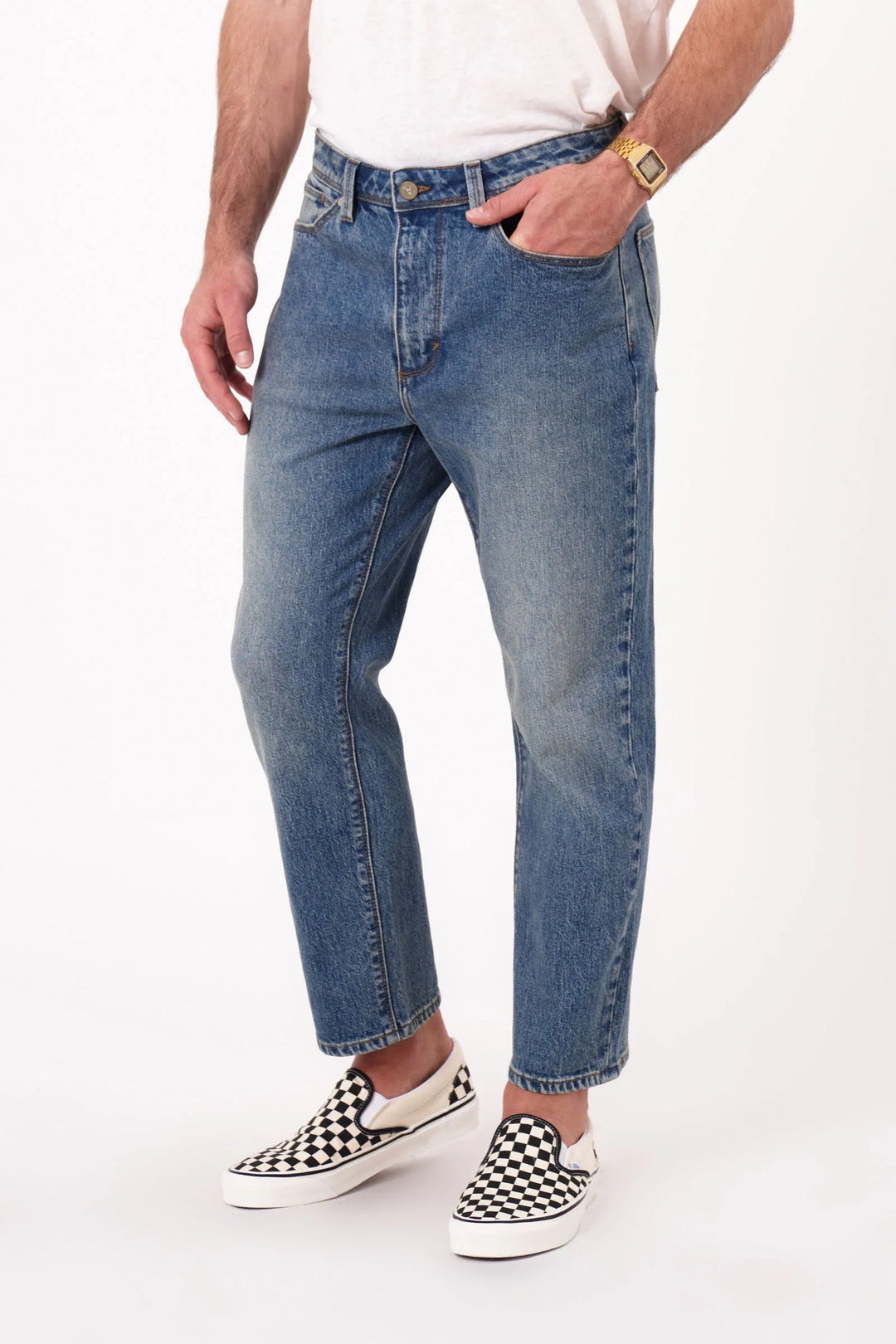 Abrand Crop Straight Jeans- Alex