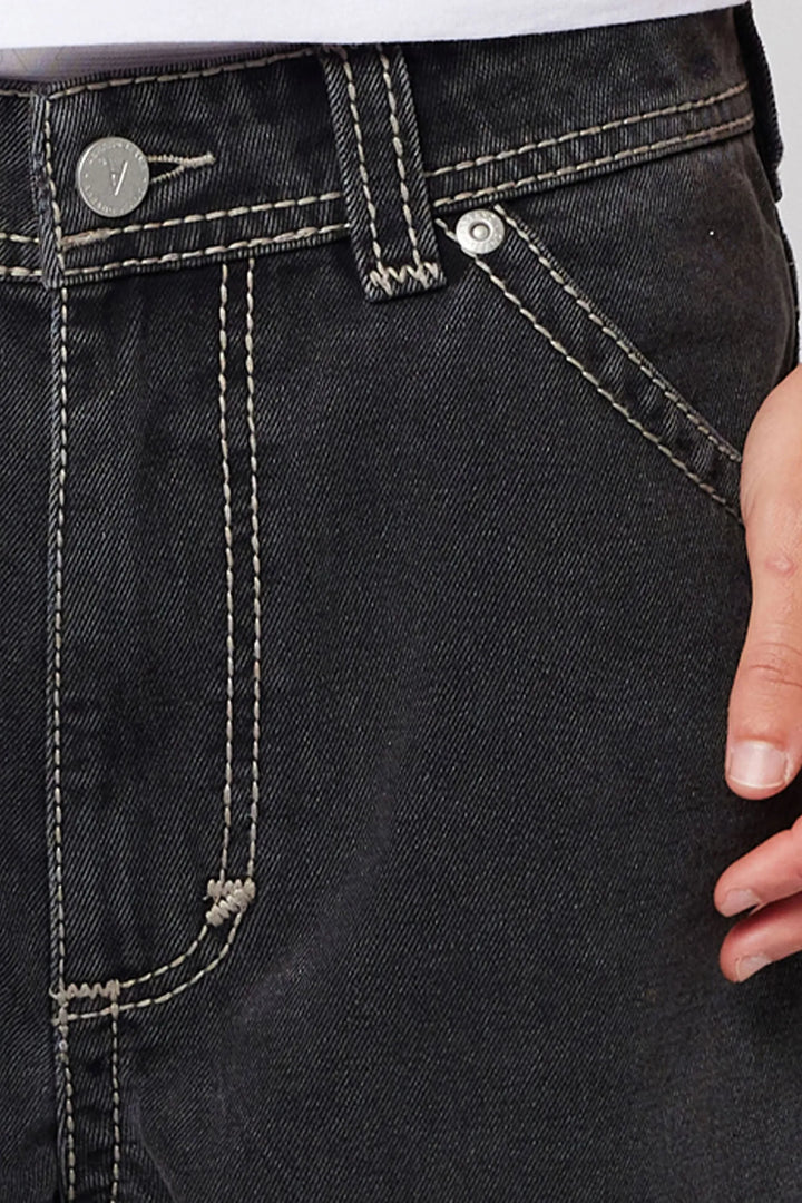 Abrand A5 Big Stitch Jean - Frank - Washed Black