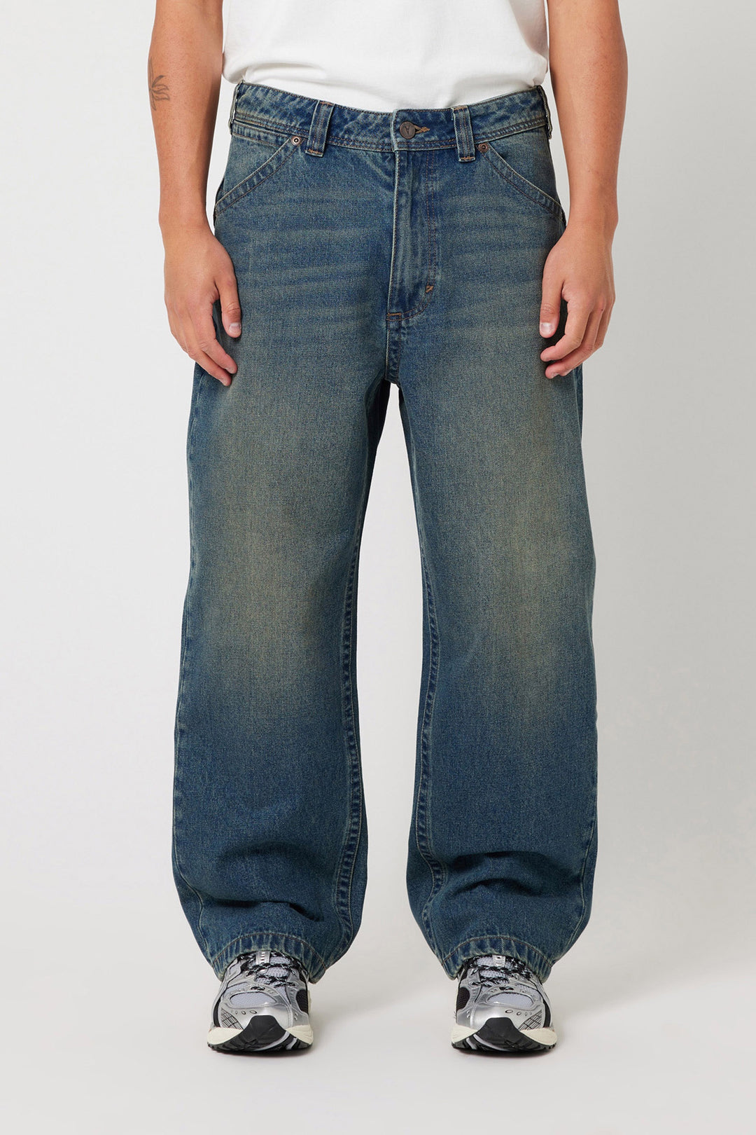 Abrand X Ripcurl Collab A6 Big Baggy Jean - Zane Board - Dark Vintage Indigo