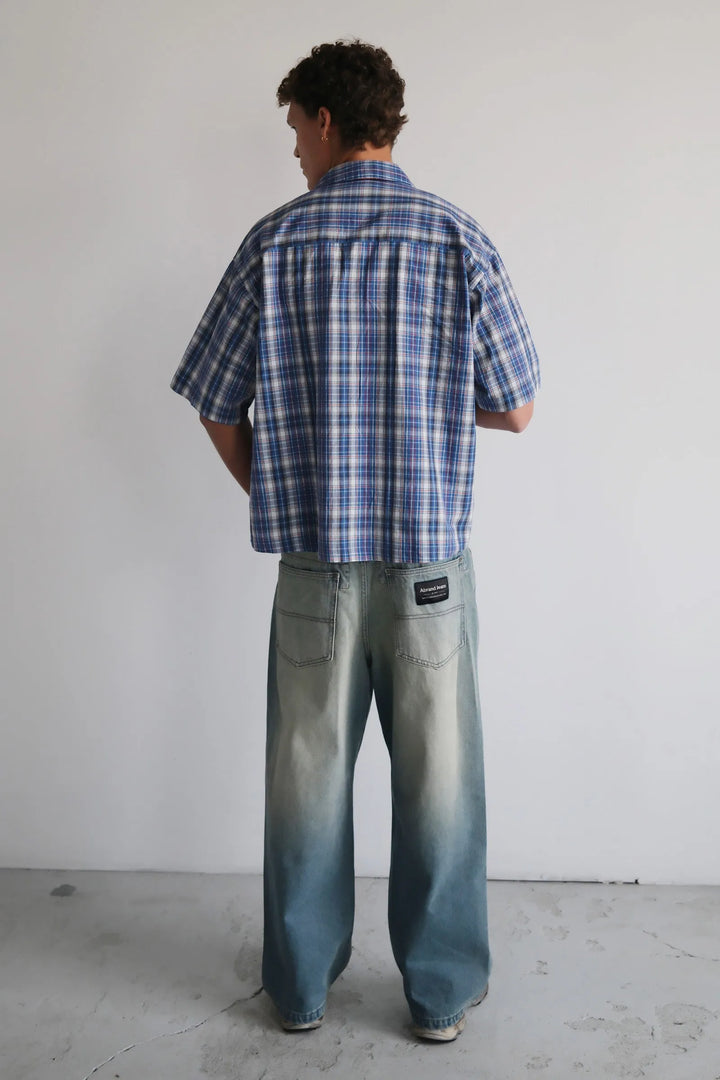 Abrand Bobby Check Shirt- Blue Check