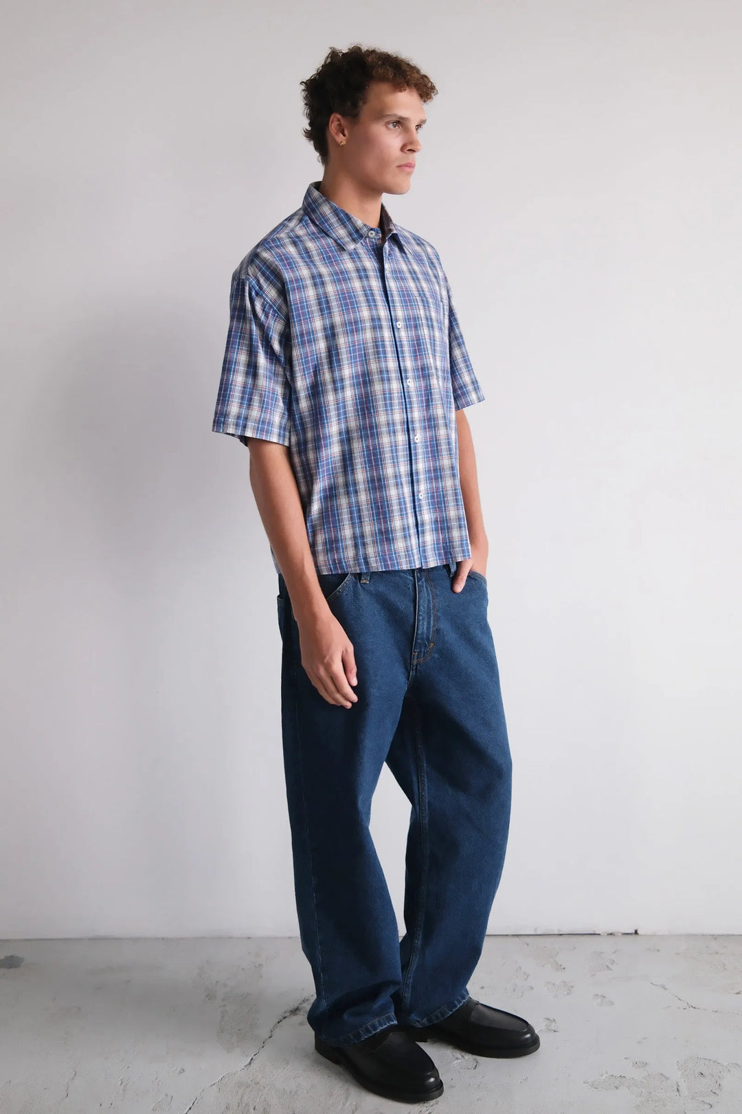 Abrand Bobby Check Shirt- Blue Check