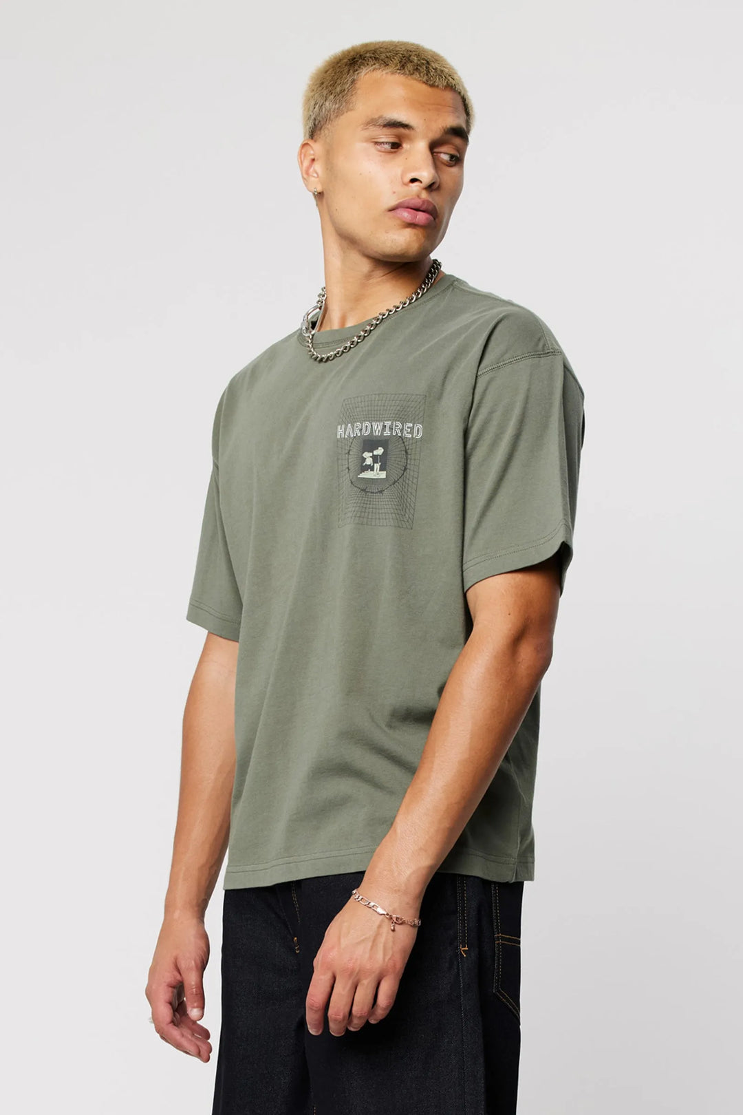 Abrand Bobby Distopia Tee-Olive