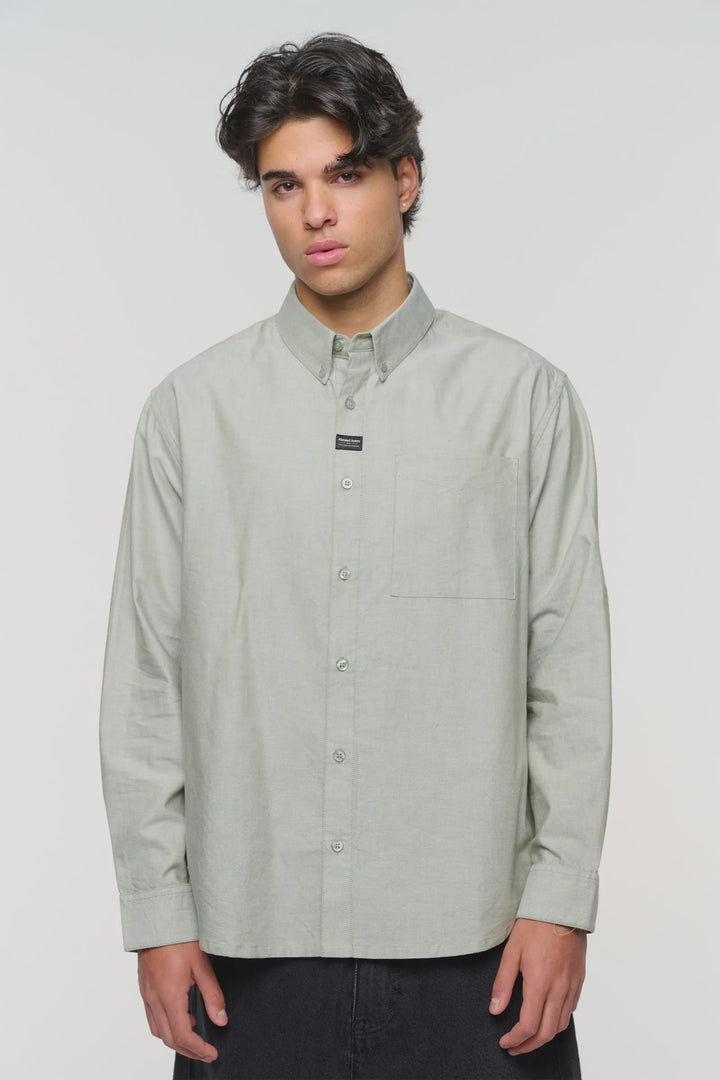 Abrand Mickey Oxford Shirt LS - Sage Green