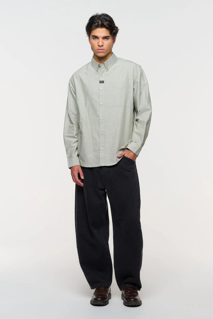 Abrand Mickey Oxford Shirt LS - Sage Green