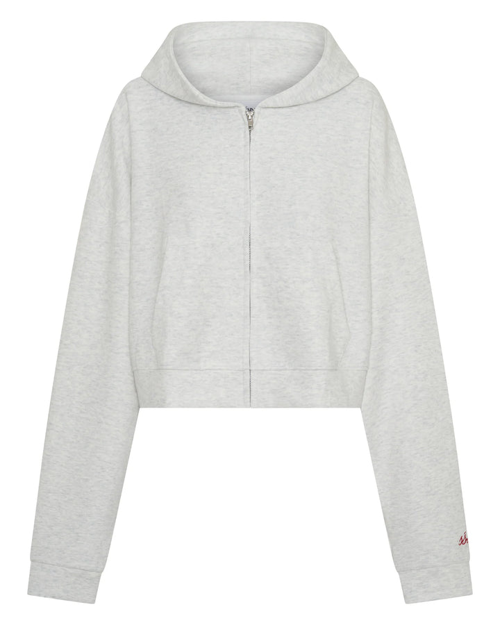 SSAINT Cropped Hoodie - Grey/Red