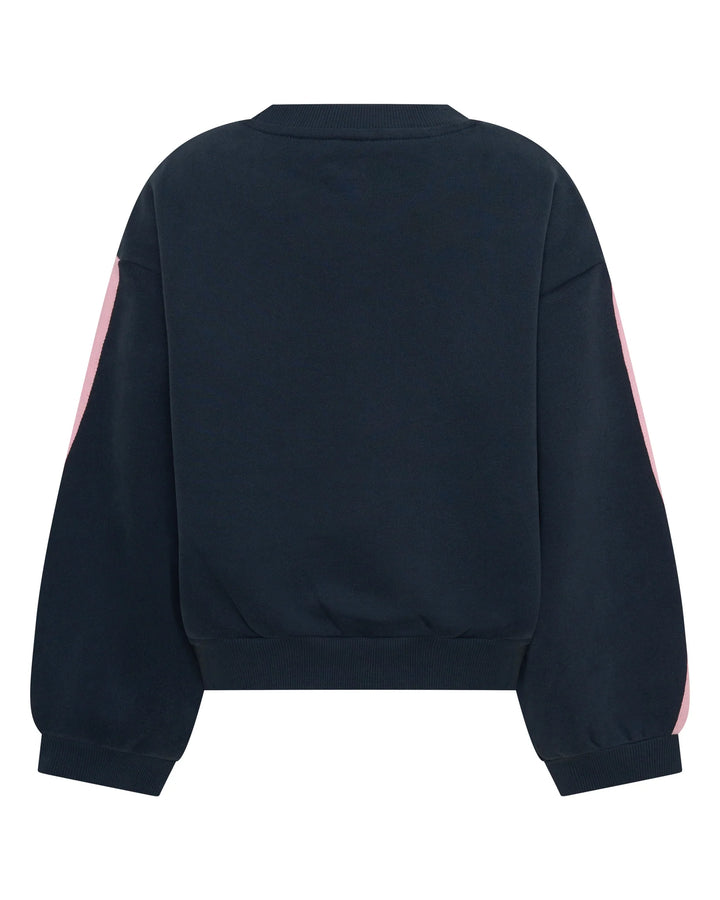 SSAINT Kids Fleece Crew - Navy/Pink
