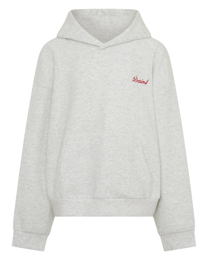 SSAINT Kids Logo Hoodie - Grey/Red