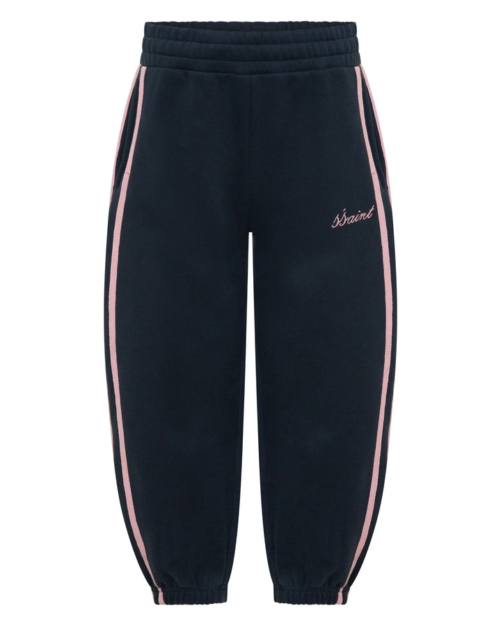 SSAINT Kids Fleece Trackpant - Navy/Pink