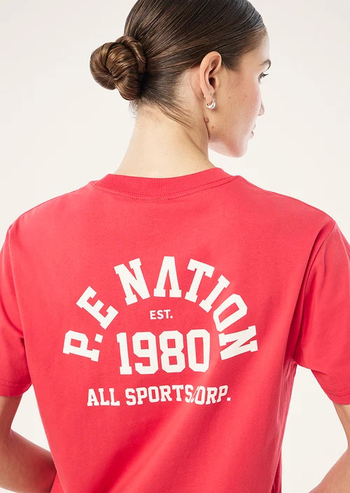 P.E Nation Backspin 2.0 Relaxed Heavyweight Tee - Straawberry