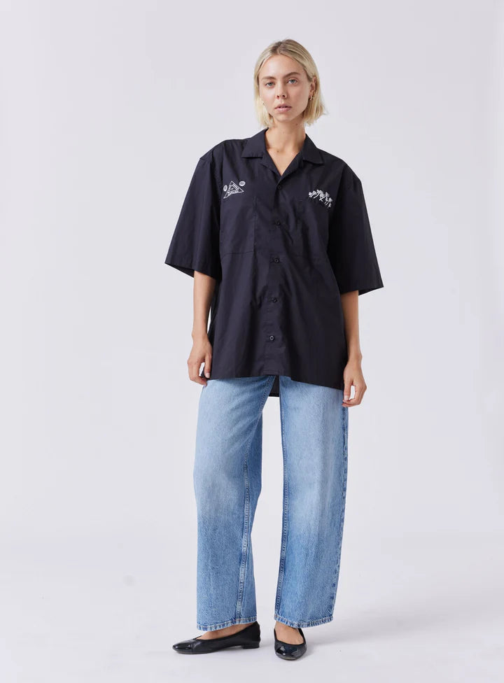 Barney Cools Boxy Shirt - Black