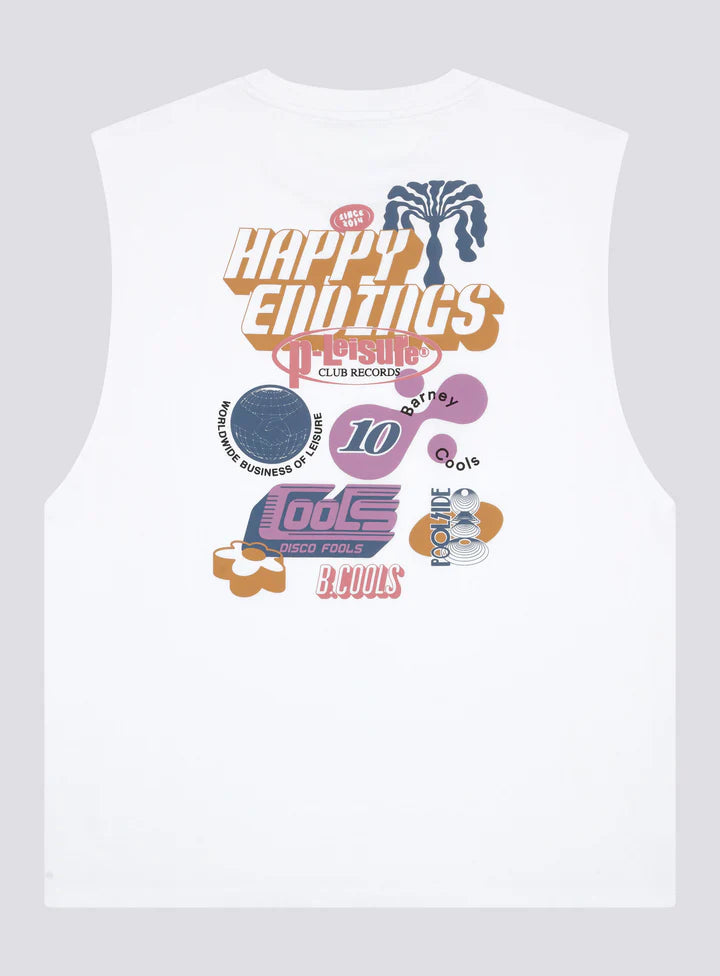 Barney Cools Montage Muscle Tank  - White