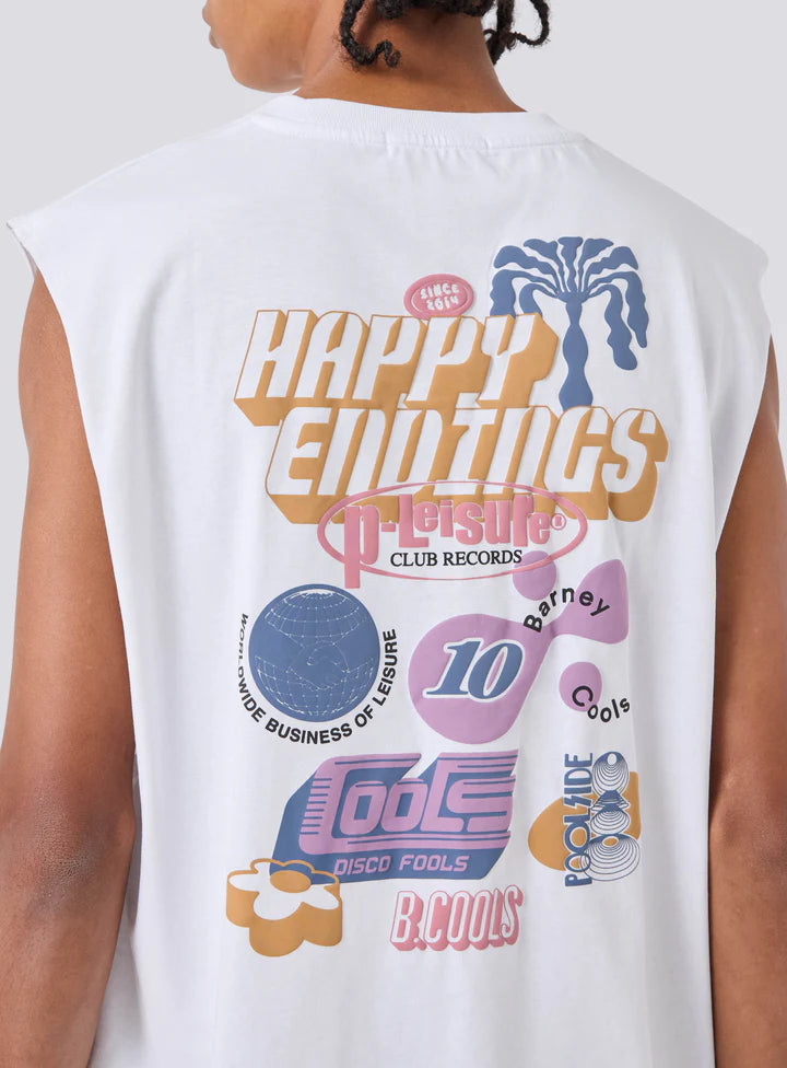 Barney Cools Montage Muscle Tank  - White