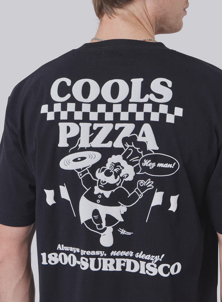 Barney Cools Pizza Tee - Black