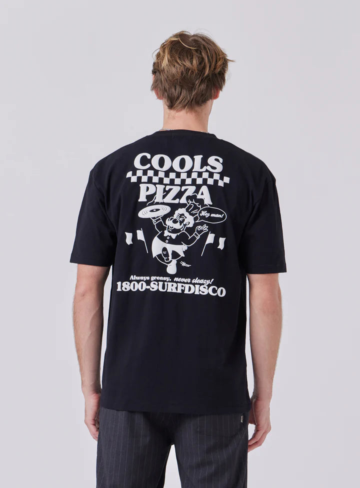 Barney Cools Pizza Tee - Black