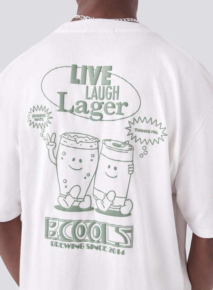 Barney Cools Lager Homie Tee - Vintage White