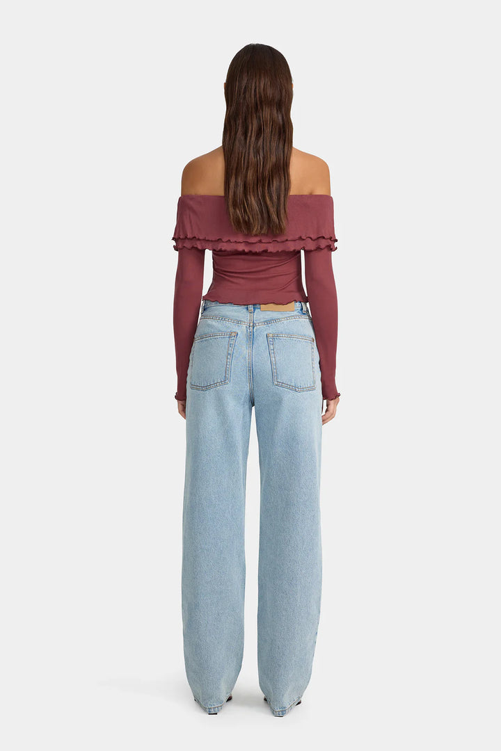 Ownley Bebe Jersey Top - Plum