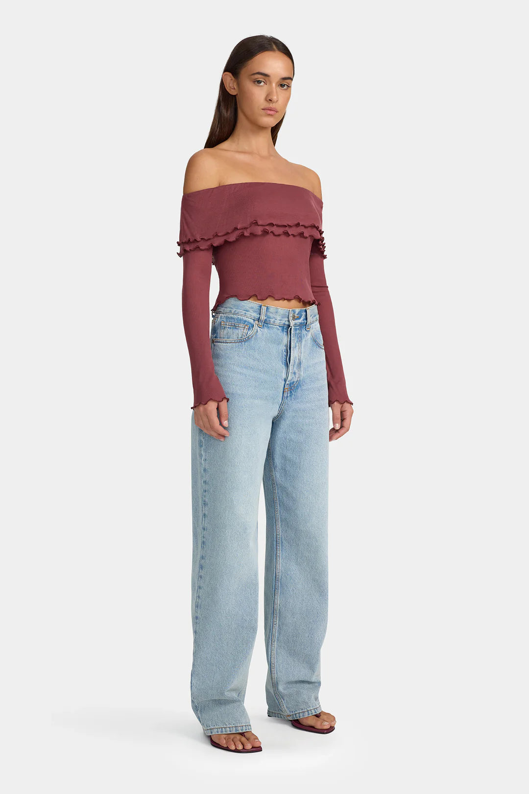 Ownley Bebe Jersey Top - Plum