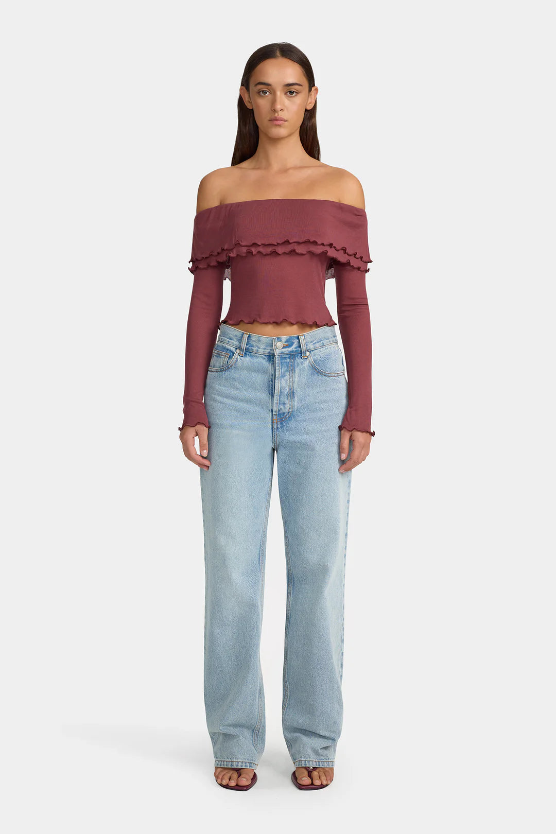 Ownley Bebe Jersey Top - Plum