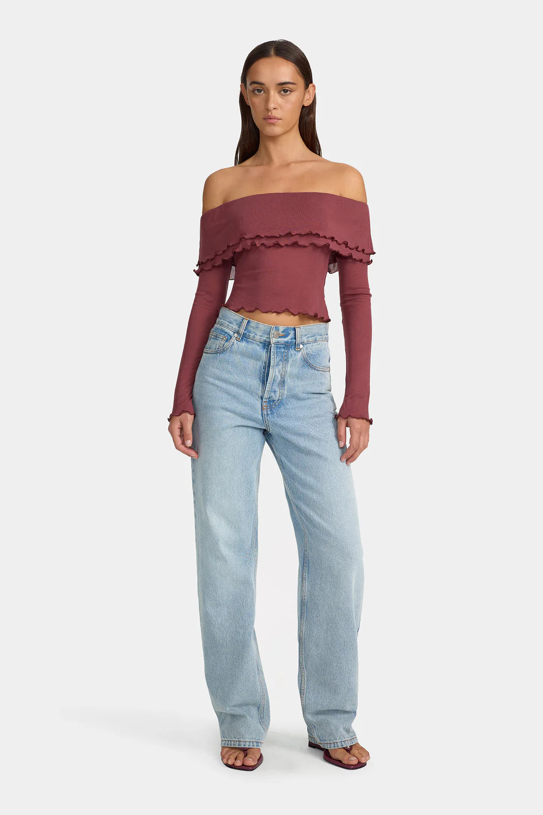 Ownley Bebe Jersey Top - Plum