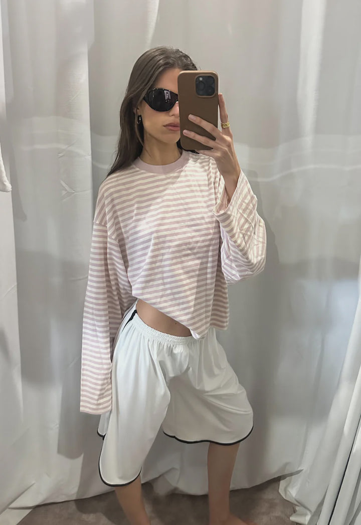 Lioness Bloom Long Sleeve - Blush Stripe